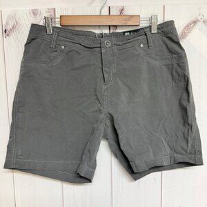 KÜHL Women’s Vintage Patina Dye Shorts 14 Gray‎ Hiking EUC